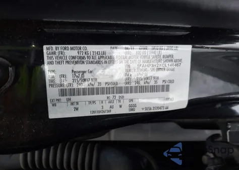 2012 Ford Focus Sel из США, поврежденный, VIN 1FAHP3H2XCL146467